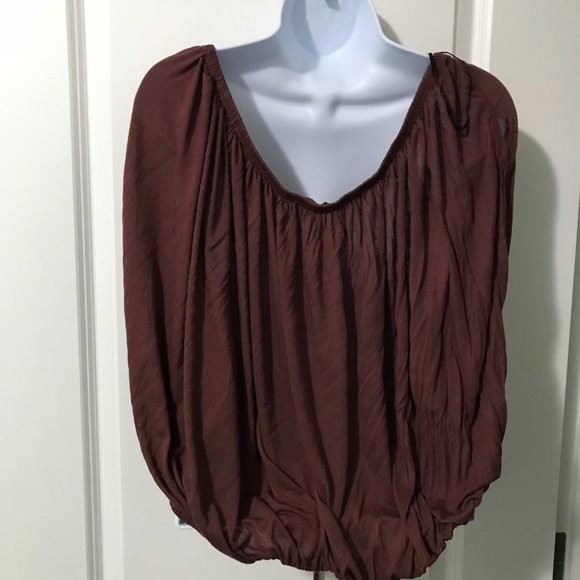LAmade Sleeveless Blouson Top RumRaisin Red - Picture 2 of 4